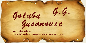 Goluba Gušanović vizit kartica